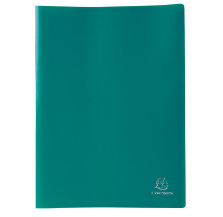 Protège document prolypropylène souple pochettes grainées opaque 80 vues vert exacompta