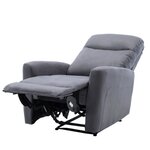 Fauteuil relax manuel - Tissu gris - L 82  x P 97 x H 98 cm - JESS