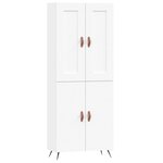 vidaXL Buffet haut Blanc 69 5x34x180 cm Bois d'ingénierie