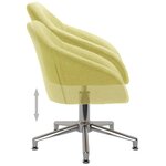 vidaXL Chaises pivotantes à manger lot de 6 vert tissu