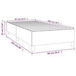 vidaXL Sommier à ressorts de lit Crème 90x200 cm Tissu