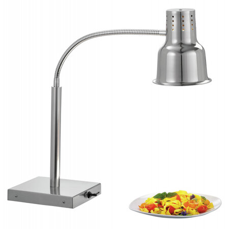 Lampe chauffante sur pied - acier inoxydable - iwl250st - bartscher -  - acier inoxydable 200x250x700mm