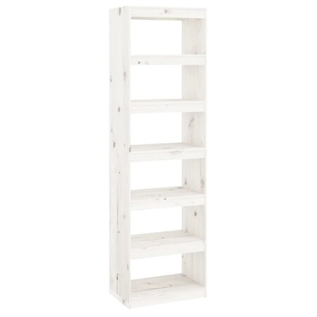 vidaXL Bibliothèque/Séparateur de pièce Blanc 60x30x199 5cm Pin solide