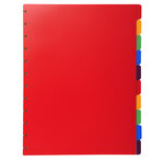Intercalaires Polypropylènes Couleurs 10 Positions Pour Porte-vues À Anneaux - Blanc - X 10 - Exacompta