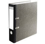 Classeurs À Levier Avec Mécanique Prem'touch - Papier Marbré Gris - Dos De 80 Mm - A4 Maxi. - X 10 - Exacompta