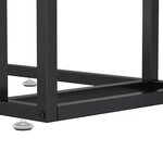 vidaXL Table d'appoint pour ordinateur Noir 50x35x65 cm Verre trempé