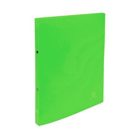 Exacompta : classeur polypropylène format a4 - 2 anneaux 15m dos 20mm vert anis