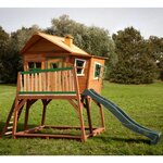 Axi maison de jeu avec toboggan max bois