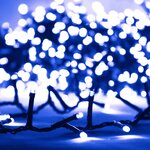 vidaXL Guirlande à LED compacte avec 2000 LED Bleues 45 m PVC
