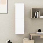 vidaXL Meuble TV Blanc 30 5x30x110 cm Aggloméré