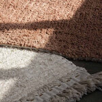 Tapis coton réversible - beige et camel - 140 x 200 cm