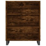 vidaXL Armoire à étagères chêne fumé 69 5x32 5x90 cm bois d'ingénierie