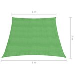 vidaXL Voile d'ombrage 160 g/m² Vert clair 3/4x3 m PEHD