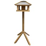 Esschert design mangeoire à oiseaux carrée toit en acier fb433