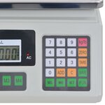 vidaXL Balance numérique 30 kg avec batterie rechargeable