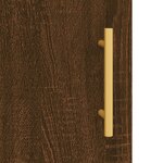 vidaXL Buffet haut Chêne marron 34 5x34x180 cm Bois d'ingénierie