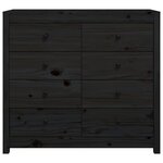 vidaXL Armoire latérale Noir 100x40x90 cm Bois de pin massif