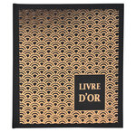 Livre D'or 140 Pages Tranche Or - Format 21x19cm - Palmyre - Noir Arc De Cercle - Exacompta