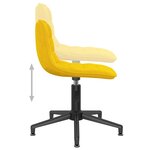 vidaXL Chaises à dîner pivotantes 4 Pièces Jaune Velours