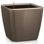 Lechuza jardinière quadro 28 ls all-in-one taupe brillant 16145