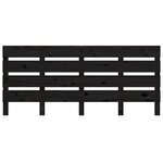 vidaXL Cadre de lit Noir 135x190 cm Bois de pin massif Double