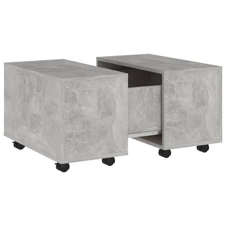 vidaXL Table basse Gris béton 60x60x38 cm Aggloméré