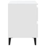vidaXL Table de chevet Blanc 40x35x50 cm Aggloméré