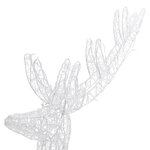vidaXL Rennes de Noël XXL Acrylique 250 LED 2 Pièces 180 cm Blanc chaud