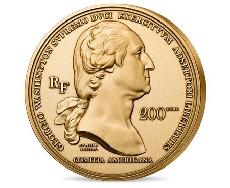 Pièce de monnaie 200 euro France 2021 or Antique – George Washington
