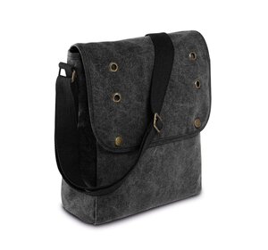 Sacoche bandoulière en toile vintage - ki0302 - noir