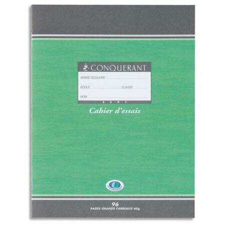 Cahier de brouillon 17x22 cm, 48 pages 56 g/m²  grands carreaux Seyès, couverture en carte 90 g/m²  avec tables de multiplication (paquet 20 unités)