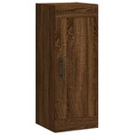 vidaXL Buffet haut Chêne marron 34 5x34x180 cm Bois d'ingénierie