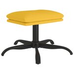 vidaXL Chaise de détente et repose-pied Jaune moutarde Tissu