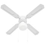 vidaXL Ventilateur de plafond avec lampe 106 cm Blanc