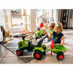 Porteur tracteur enfant avec remorque pelle et rateau claas