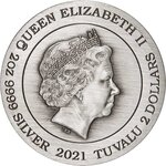 Pièce de monnaie en Argent 2 Dollars g 62.2 (2 oz) Millésime 2021 DOUBLE DRAGON AND DOUBLE PHOENIX