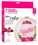 Kit Canevas sur Tambour à Broder Hello Ø 20 cm