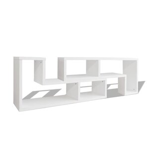 vidaXL Meuble TV double en forme de L Blanc