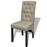 vidaXL Chaises à manger lot de 4 beige tissu
