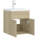 vidaXL Armoire d'évier avec lavabo intégré Chêne sonoma Aggloméré