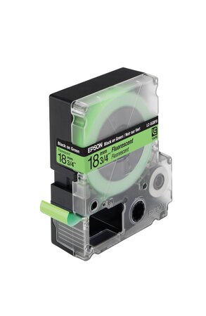 Cassette pour lw-400/900p fluorescent noir sur vert 18/9 c53s655005 epson