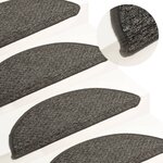 vidaXL Tapis de marches d'escalier 15 Pièces Anthracite 56x17x3 cm
