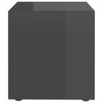 vidaXL Meubles TV 2 Pièces Gris brillant 37x35x37 cm Aggloméré