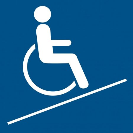 Picto accès handicapé pvc 2mm