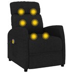 vidaXL Fauteuil de massage Noir Tissu