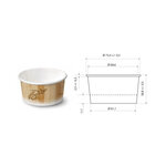 Pot de glace en carton recyclable nature 90 ml - lot de 1932 - sdg -  - carton  x38 8mm