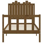 vidaXL Cadre de lit avec tête de lit marron miel 90x190 cm bois massif