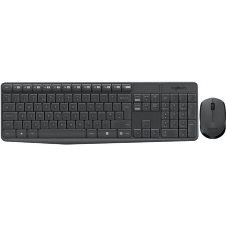 Logitech ensemble clavier souris mk235 - sans fil - azerty - récepteur usb