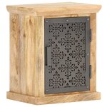 vidaXL Table de chevet avec porte 40x30x50 cm Bois de manguier solide