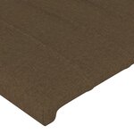 vidaXL Tête de lit avec oreilles Marron Foncé 103x16x78/88 cm Tissu